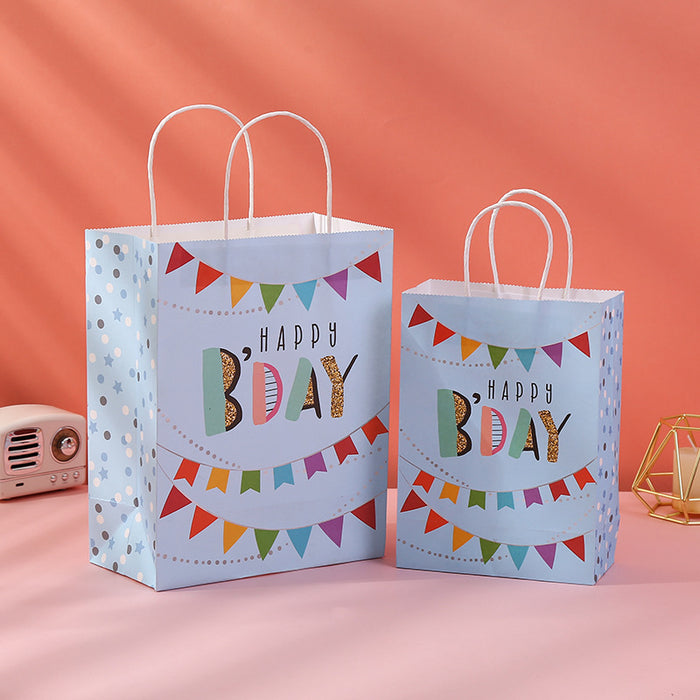 Monicomin Gift Wrapping Paper Bags Happy Birthday Party Favor Bags Gift Bags with Handles