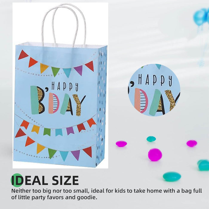 Monicomin Gift Wrapping Paper Bags Happy Birthday Party Favor Bags Gift Bags with Handles