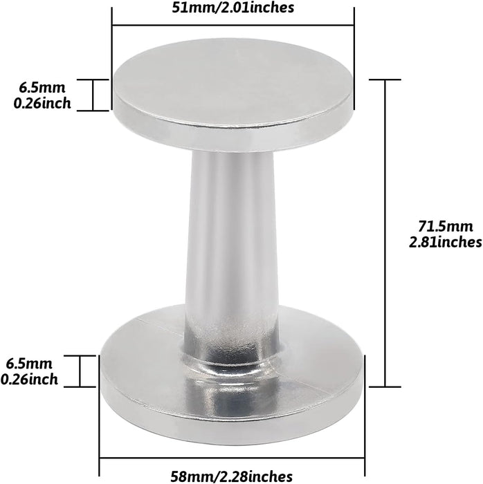 Fensong Dual-Sided Coffee Tamper 51mm and 58mm Dual Ended Tamper Coffee Ground Press Barista Tool for Portafilter Machine