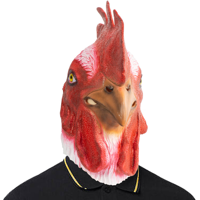 CreepyParty Halloween White Rooster Mask (Chicken)