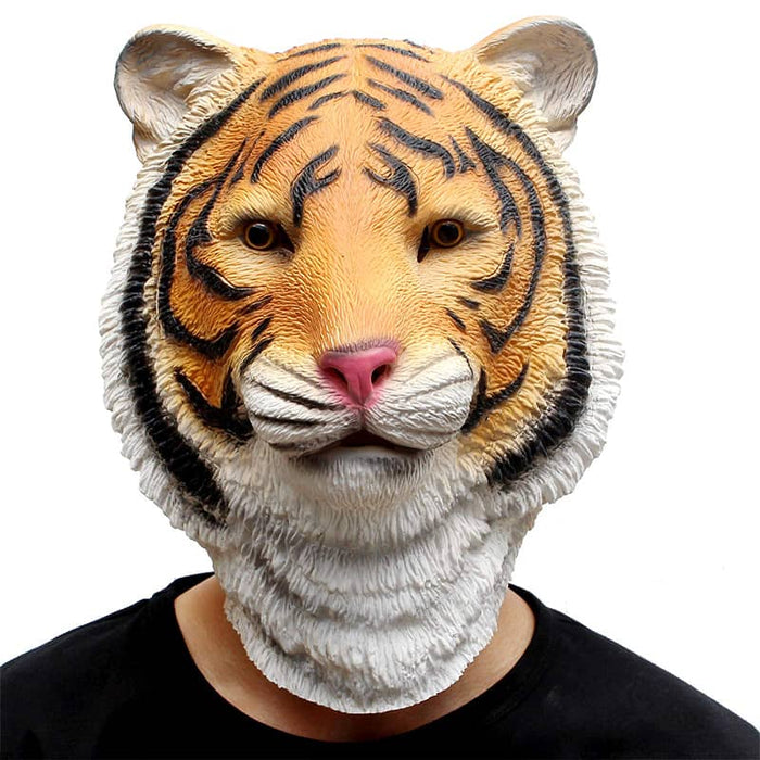 CreepyParty Halloween Costume Tiger Head Mask