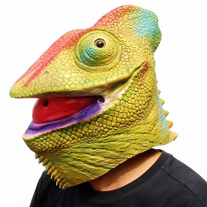 CreepyParty Lizard Chameleon Mask for Halloween Carnival