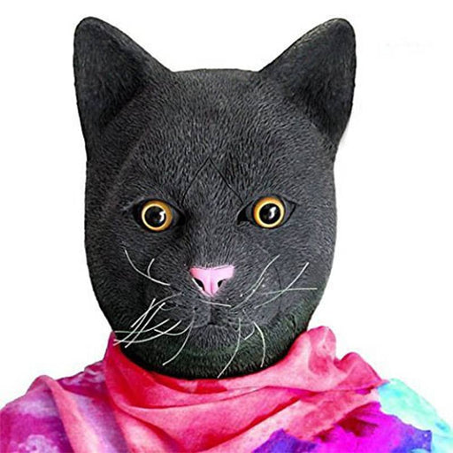 Cosplay Latex Cute White Cat Mask Halloween Horror Black Cat Mask