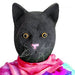 CreepyParty Black Cat Mask for Halloween Carnival Party