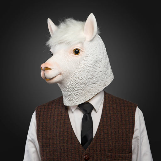 CreepyParty Halloween Costume Party Alpaca Mask