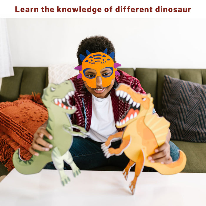 CreepyParty Dinosaur Masks For Kids Birthday Party 12 PCS