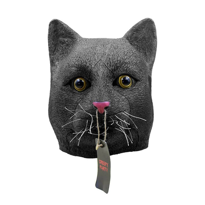 CreepyParty Black Cat Mask for Halloween Carnival Party