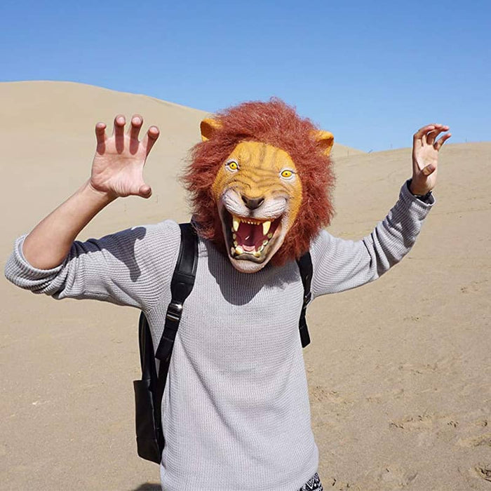 CreepyParty Lion Mask for Halloween Carnival