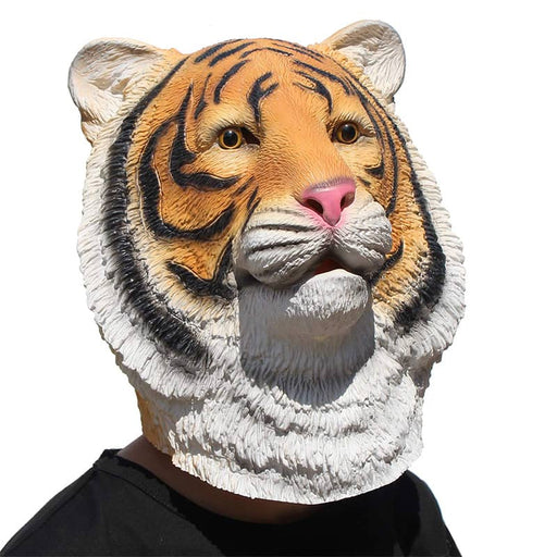 CreepyParty Halloween Costume Tiger Head Mask