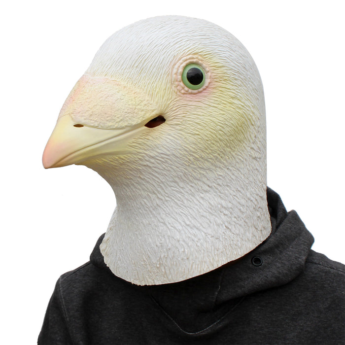 CreepyParty Halloween Costume White Pigeon Mask