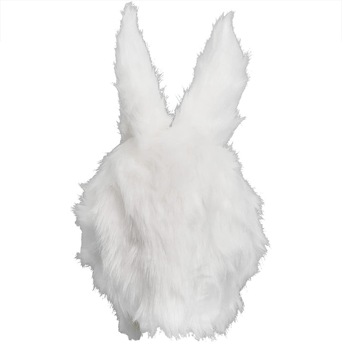 CreepyParty Plush White Rabbit Head Mask