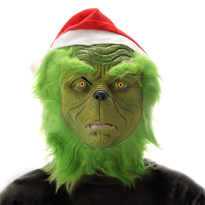 CreepyParty Christmas Green Monster Mask