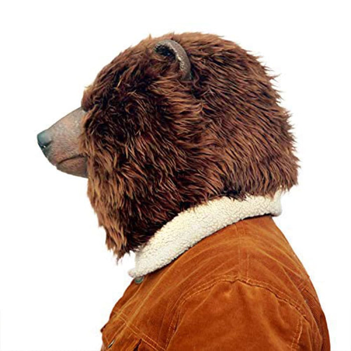 Plush Brown Bear Mask