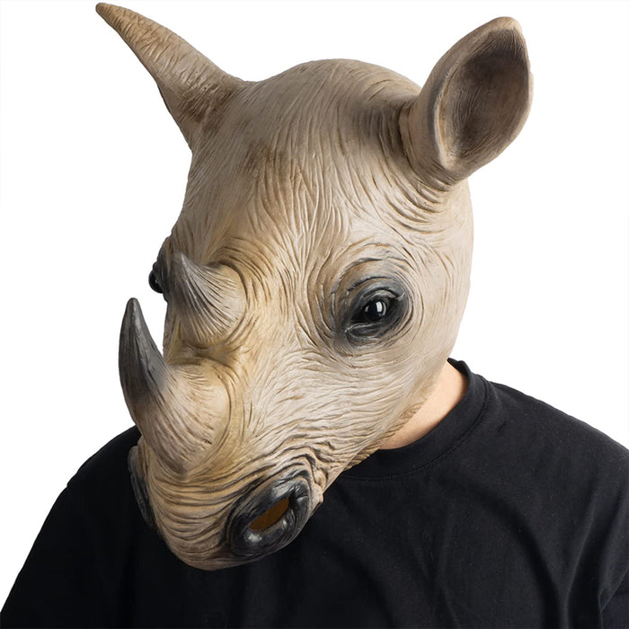 CreepyParty Rhino Full Head Mask