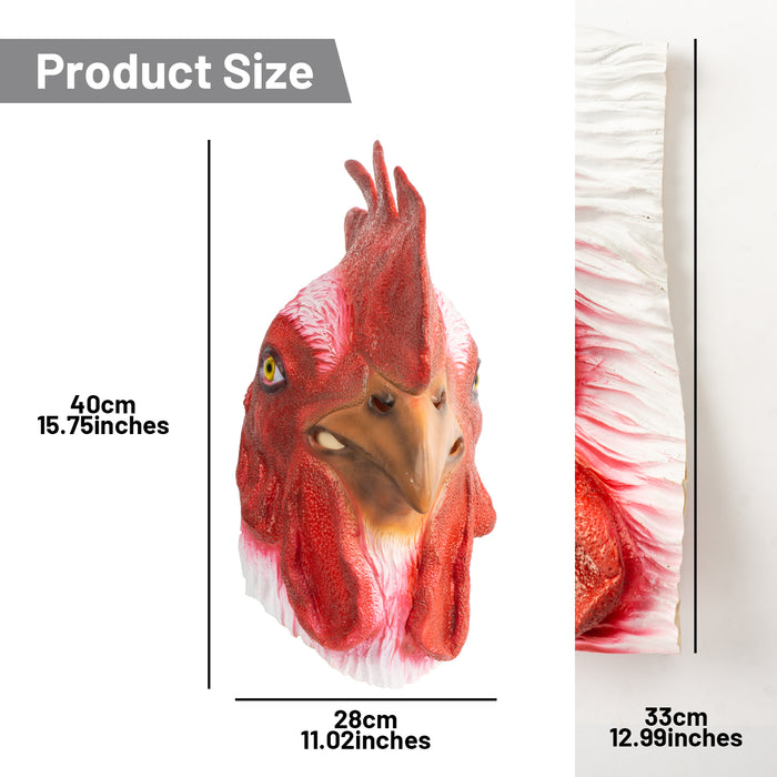 CreepyParty Halloween White Rooster Mask (Chicken)