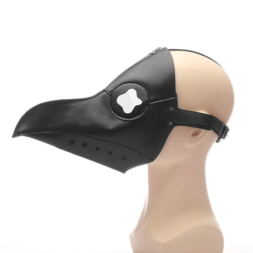 Black Leather Bird Beak Mask