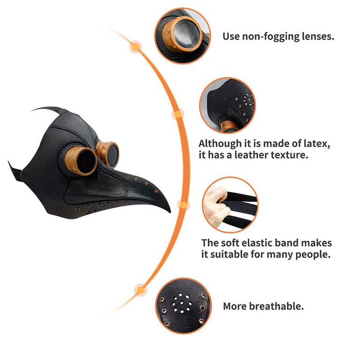 CreepyParty Bird Beak Steampunk Mask
