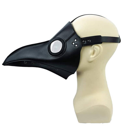 Creepy Party Black Leather Bird Beak Steampunk Mask