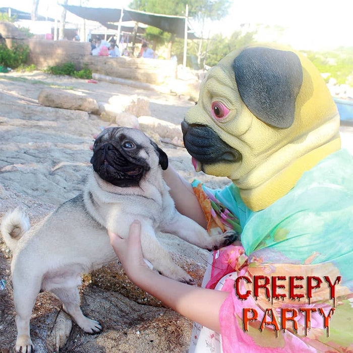 CreepyParty Halloween Dog Mask (Pug)