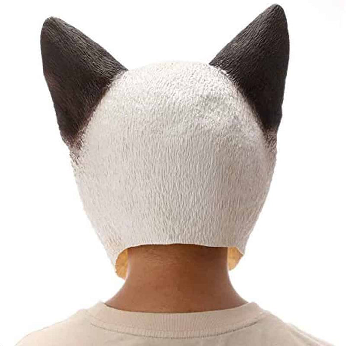 CreepyParty White Cat Mask for Halloween