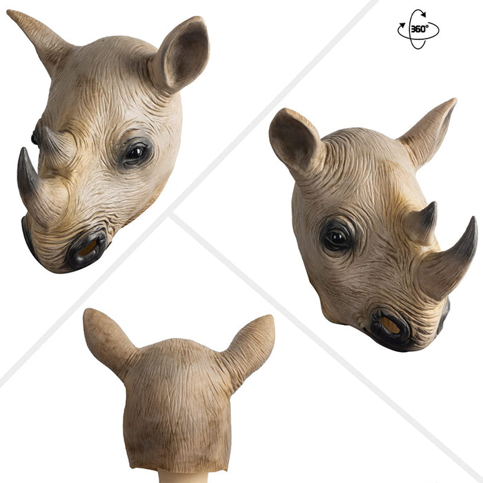CreepyParty Rhino Full Head Mask