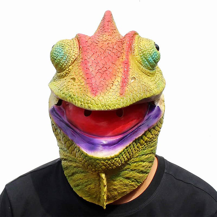 CreepyParty Lizard Chameleon Mask for Halloween Carnival