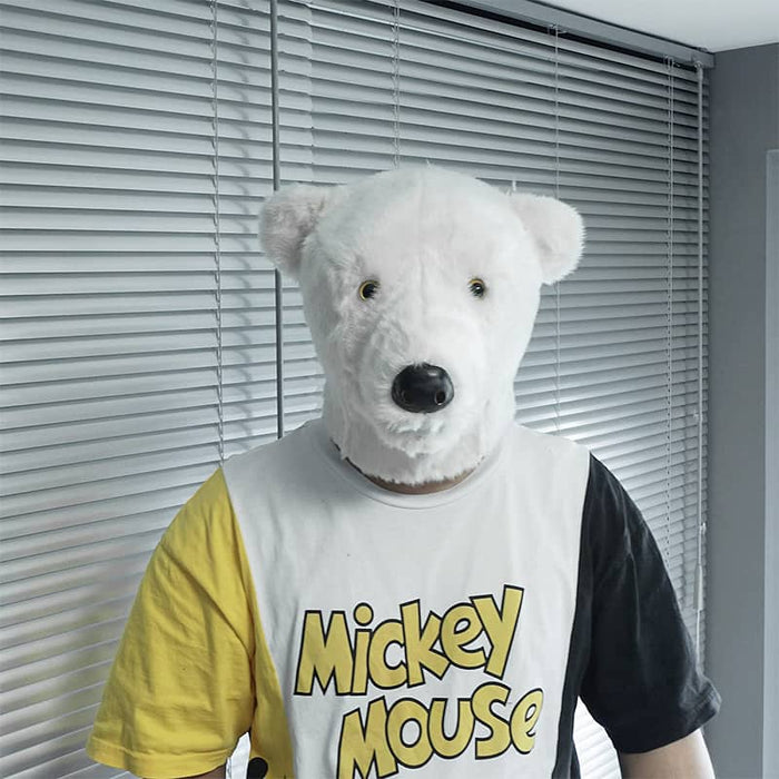 CreepyParty Polar Bear Mask for Halloween Birthday Party