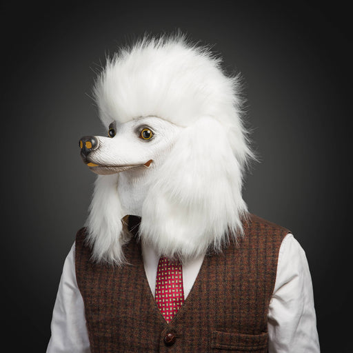 CreepyParty Halloween Costume White Poodle Masks